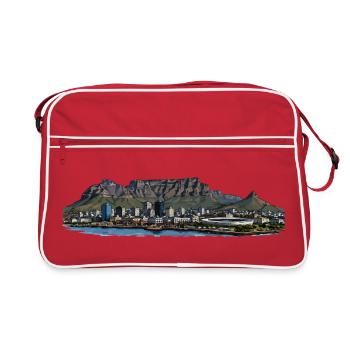 Cape Town, South Africa - Retro Bag - red/white - Front