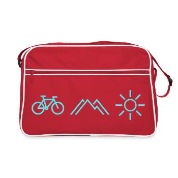 Soleil des montagnes cyclables - Sac Retro - rouge/blanc - Devant