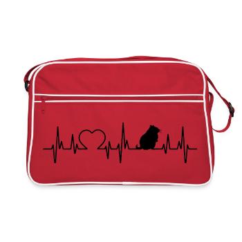 Hamster Battements de cœur - Sac Retro - rouge/blanc - Devant