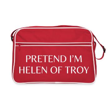 Pretend I'm Helen of Troy. - Retro Bag - red/white - Front