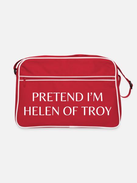 Pretend I'm Helen of Troy. - Retro Bag - red/white - Front