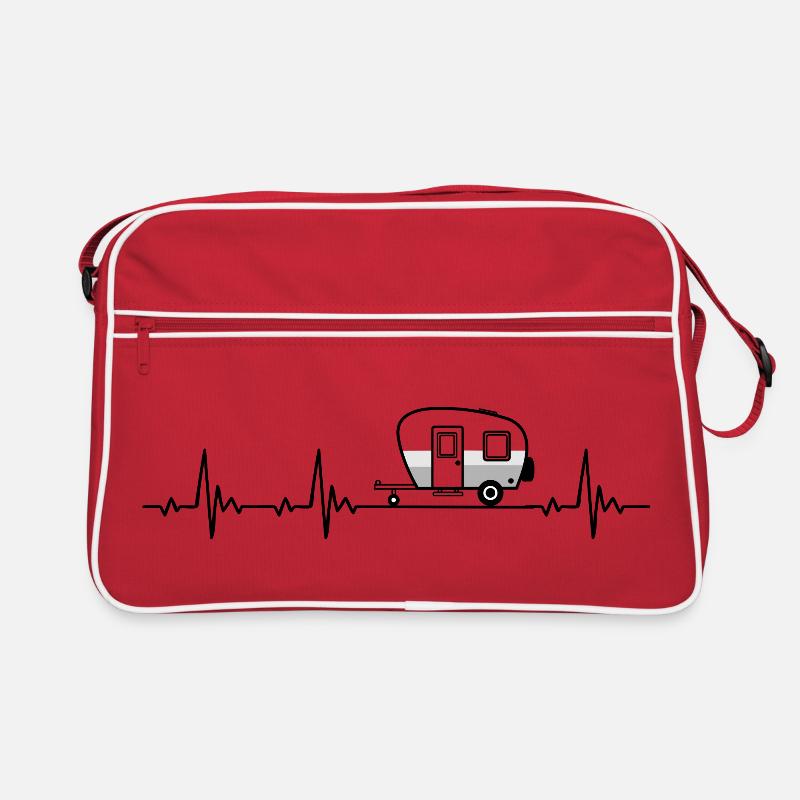Caravan Camping Heartbeat frequency pulse ECG Retro Bag