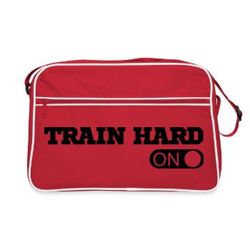 bodybuilder, bodybuilding, fitness, workout, beast - Retro Bag - red/white - Front