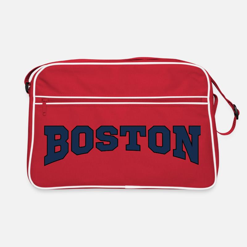 Boston Blockschrift Logo Retro Tasche
