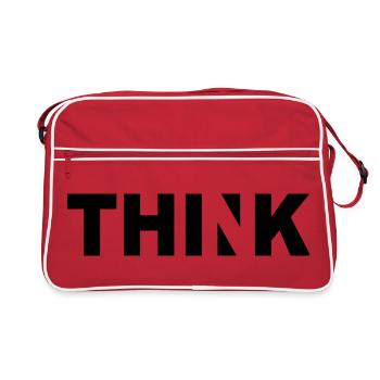 THINK - Retro Tasche - Rot/Weiß - Vorne
