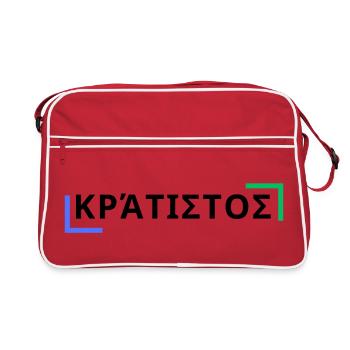 κράτιστος - Le plus fort - Sac Retro - rouge/blanc - Devant