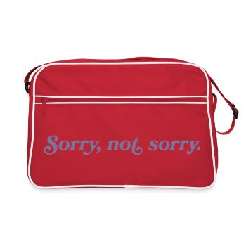 Sorry, not sorry – Cheeky & direct - Retro Bag - red/white - Front