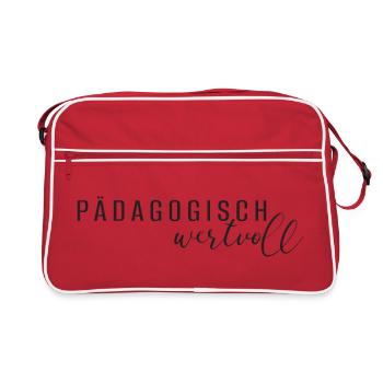 Pedagogically valuable - Retro Bag - red/white - Front