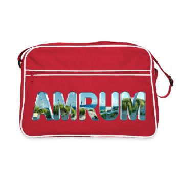 Amrum, île de la mer du Nord - Sac Retro - rouge/blanc - Devant