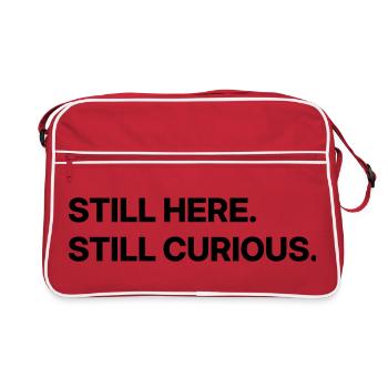 Still here. Still curious. - Retro Bag - red/white - Front