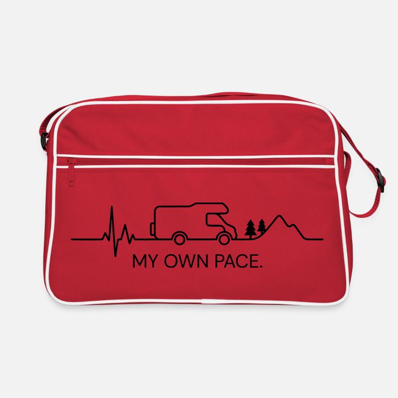 MY OWN PACE.  (ECG - color customizable) Retro Bag