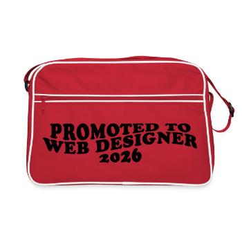 Promoted to Web Designer 2026 - Retro Bag - red/white - Front
