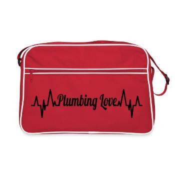 Plumber Heart Line - Retro Bag - red/white - Front