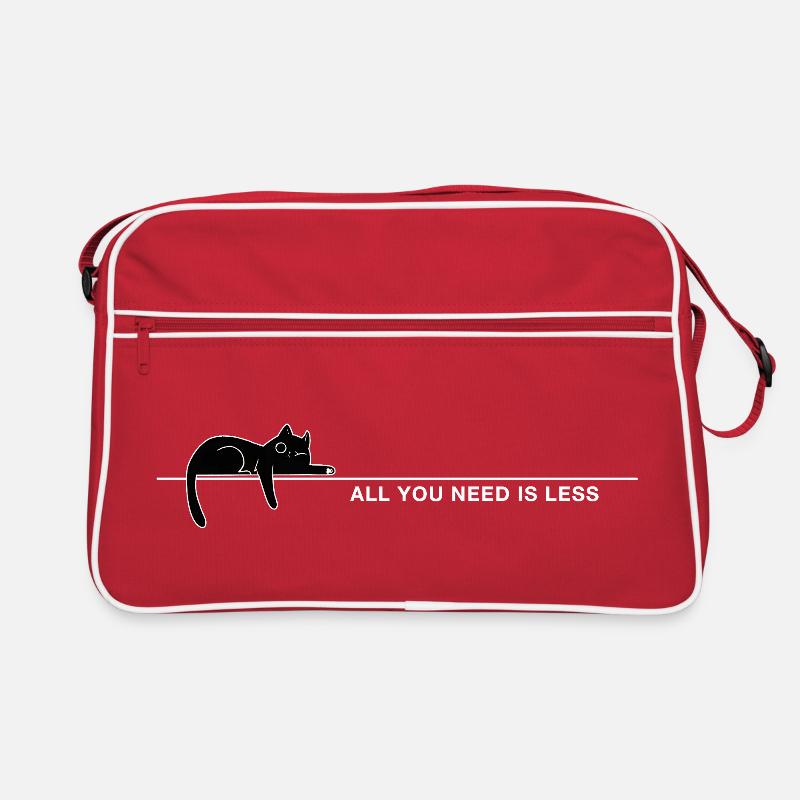 All you need is less – Minimalismus Katze Retro Tasche