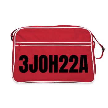 3JOH22A - Sac Retro - rouge/blanc - Devant