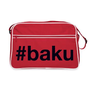 Baku Azerbaijan Aserbaidschan - Retro Tasche - Rot/Weiß - Vorne