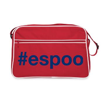 Hashtag Espoo Suomi Finlande - Sac Retro - rouge/blanc - Devant