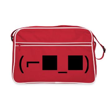 Sunglasses Emoticon (⌐■_■) Deal with it - Retro Bag - red/white - Front