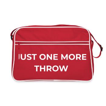Retro Disc Golf Player Sunset Silhouette - Sac Retro - rouge/blanc - Devant