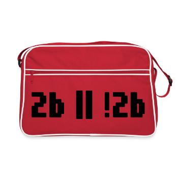2b or not 2b – Shakespeare Hamlet Programmer - Retro Bag - red/white - Front