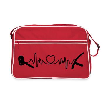 Pavé cardio coup dur - Sac Retro - rouge/blanc - Devant
