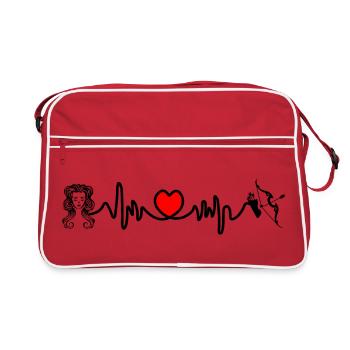 Heart rate cardio Virgo Sagittarius - Retro Bag - red/white - Front