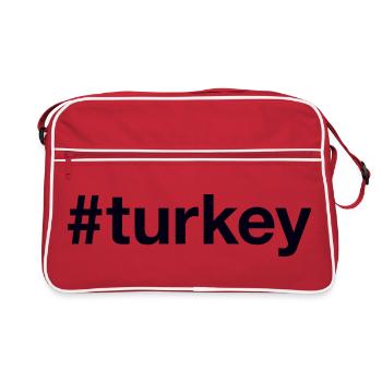 Türkei Turkey Hashtag - Retro Tasche - Rot/Weiß - Vorne