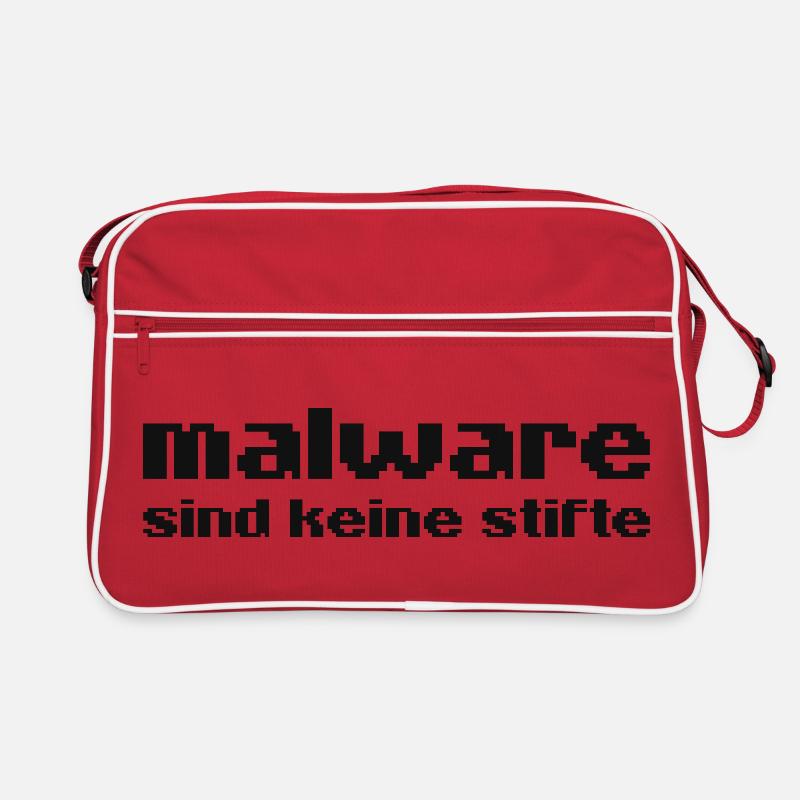 Malware sind keine Stifte Retro Tasche