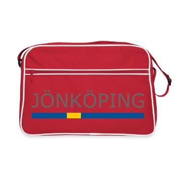 Drapeau de la Suède - Jönköping - Sverige - Schweden - Sac Retro - rouge/blanc - Devant
