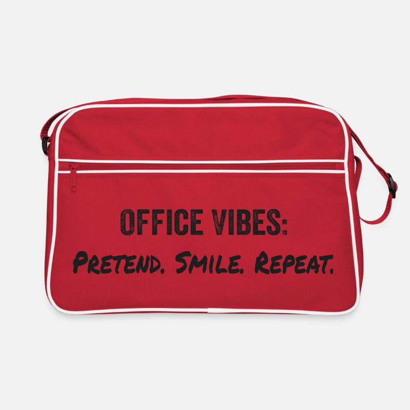 Office vibes: pretend, smile, repeat Retro Bag