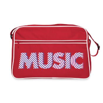 Music 3D – Modern Typography Retro Electro Design - Retro Bag - red/white - Front
