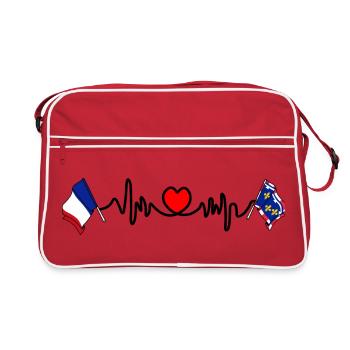 Centre-Val de Loire Heartbeat France - Retro Bag - red/white - Front