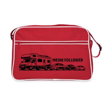 Moi et mes abonnés - Camping-car - Embouteillage - Sac Retro - rouge/blanc - Devant