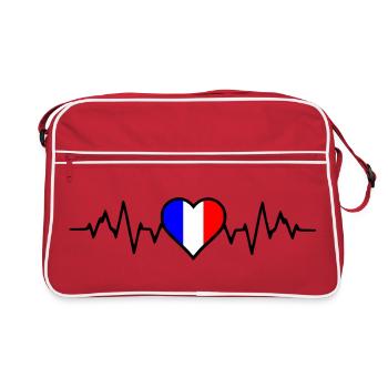 France Heartbeat - Sac Retro - rouge/blanc - Devant
