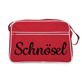 Schnösel - Retro Tasche - Rot/Weiß - Vorne