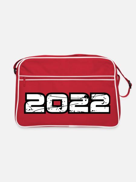 2022 - Retro Tasche - Rot/Weiß - Vorne