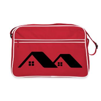 Rooftop cottages - Retro Bag - red/white - Front