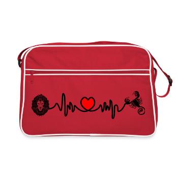 Fréquence cardiaque cardio Lion Scorpion - Sac Retro - rouge/blanc - Devant