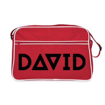 Prénom David - Sac Retro - rouge/blanc - Devant