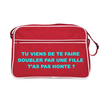 Autocollant Punchline Voiture - Sac Retro - rouge/blanc - Devant