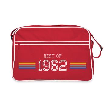T-shirt cadeau drôle Best of 1962 - Sac Retro - rouge/blanc - Devant