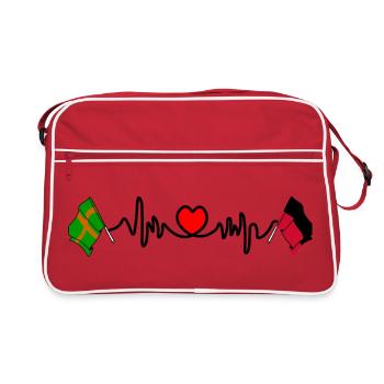 Drapeaux du battement de cœur de Nimègue - Sac Retro - rouge/blanc - Devant