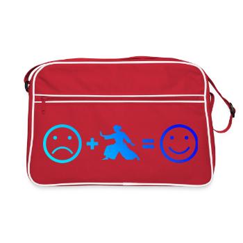 Les élèves de l’Aïkido et l’Aïkido s’accordent - Sac Retro - rouge/blanc - Devant