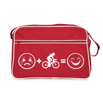 Road Cycling Gift Idea for a Road Cyclist - Retro Bag - red/white - Front