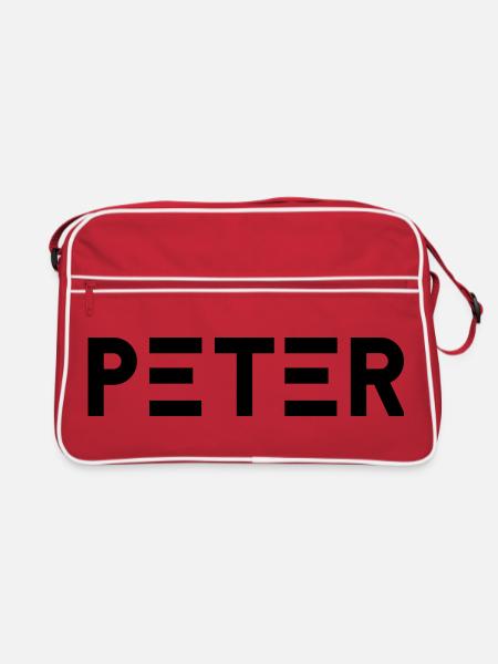 First name Peter - Retro Bag - red/white - Front