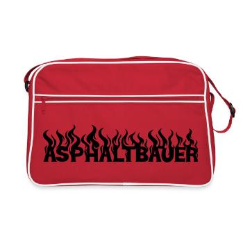 Asphaltbauer 2 - Retro Tasche - Rot/Weiß - Vorne