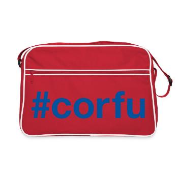 CORFU Greece Griechenland Hashtag - Retro Bag - red/white - Front