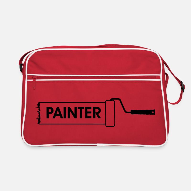 Farbroller transparent mit Text 'PAINTER' Retro Tasche