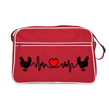 Chicken cardio - Retro Bag - red/white - Front