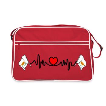 Heart rate cardio for Cyprus - Retro Bag - red/white - Front